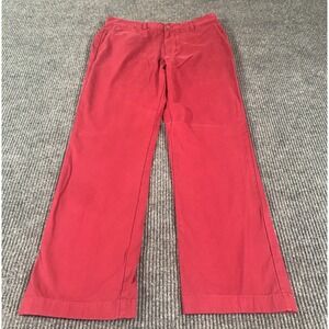 Vineyard Vines Pants Mens 32x32 Red Flat Front Straight Chino Golf Cotton Casual